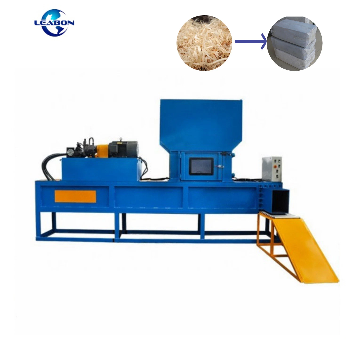 CE 1-3t/H Hydraulic Wood Sawdust Bale Press Machine Wood Shaving Bale Packaging Compactor Baler Machine