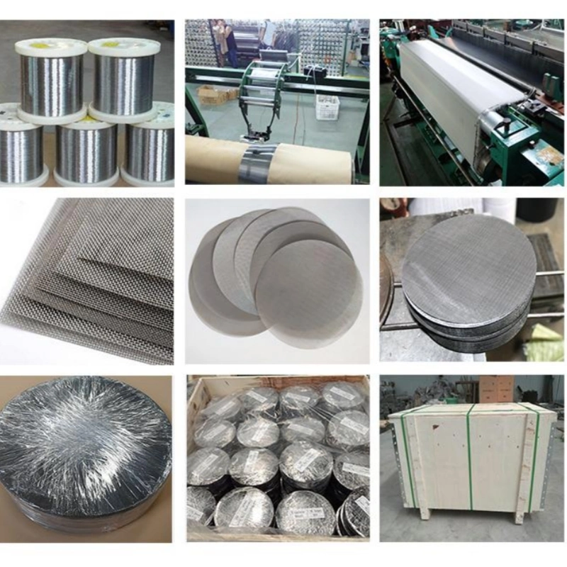 Rimmed Stainless Steel Wire Mesh Cloth Porous Circle Filter Disc