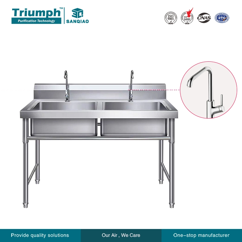 China Wholesale/Supplier Price Hand Sink Cleaning Tank Scrub Station Washing Tank with Cabinet