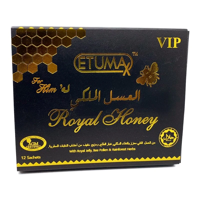 Mayor afrodisíaco real Vipvital Vipetumax Vital Royal Sexnatural Jarimport de vidrio de la Abeja de Miel real