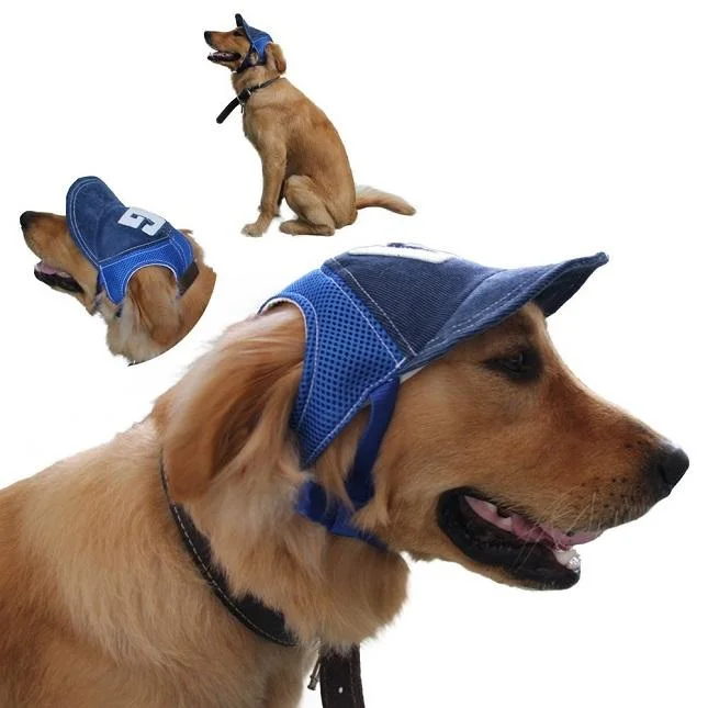 Moda Perros Grandes gorras de béisbol en el exterior de protección solar Perro Cap Hat