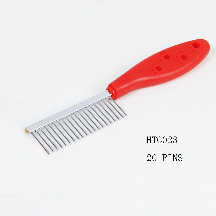 Double Faced Comb Long Hair Brush Plastic Handle Puppy Massage Bath Brush Multifunction Pet Grooming Tool