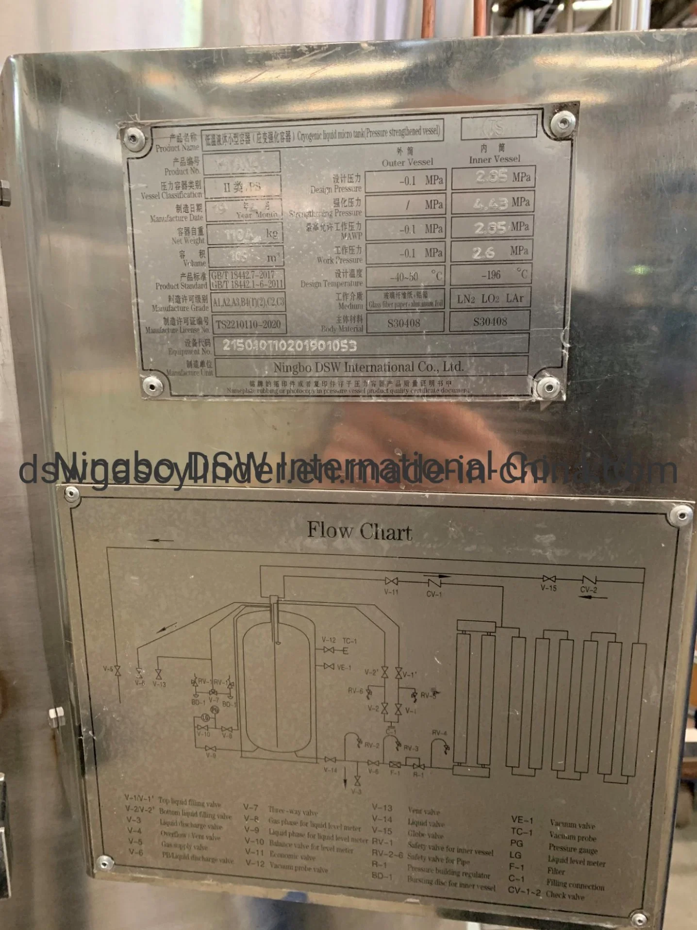 Microbulk (Cryo-Ease) Liquid Lin/Lox/Lar LNG Storage ISO Container Vessel