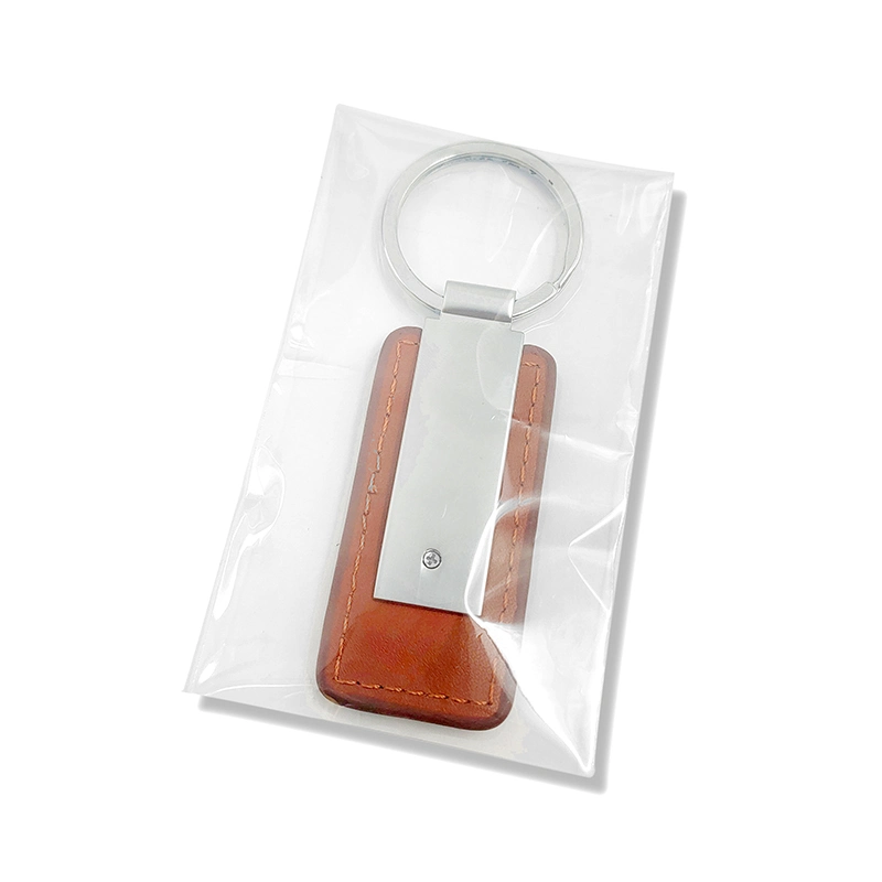 PU Leather Business Gift with Customizable Logo Print Keychain Pendant