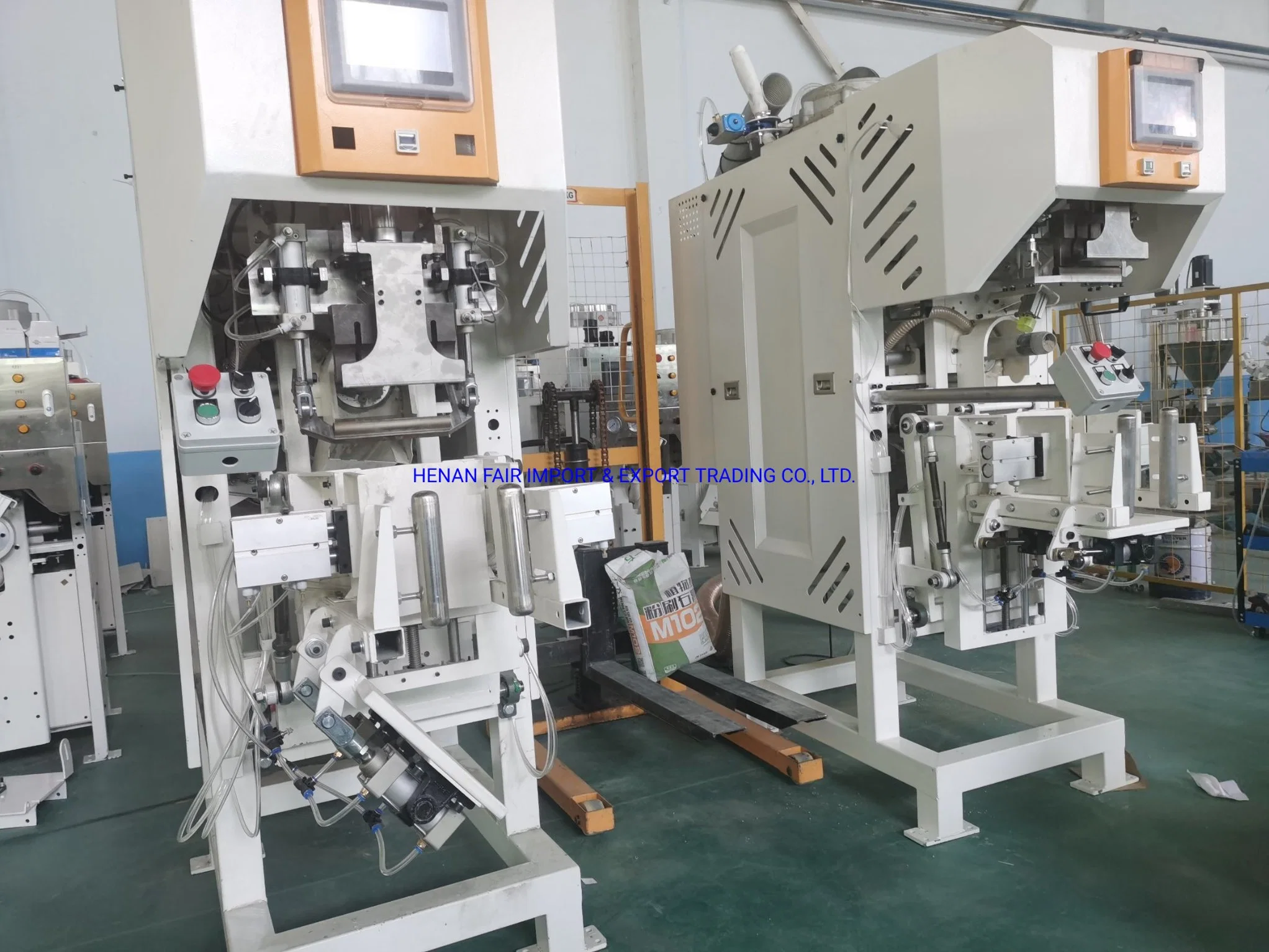 Automatic Valve Bag Air-Blowing Cement Sugar Powder Packing Machine for Vertica Weighting Packaging 5-50kg