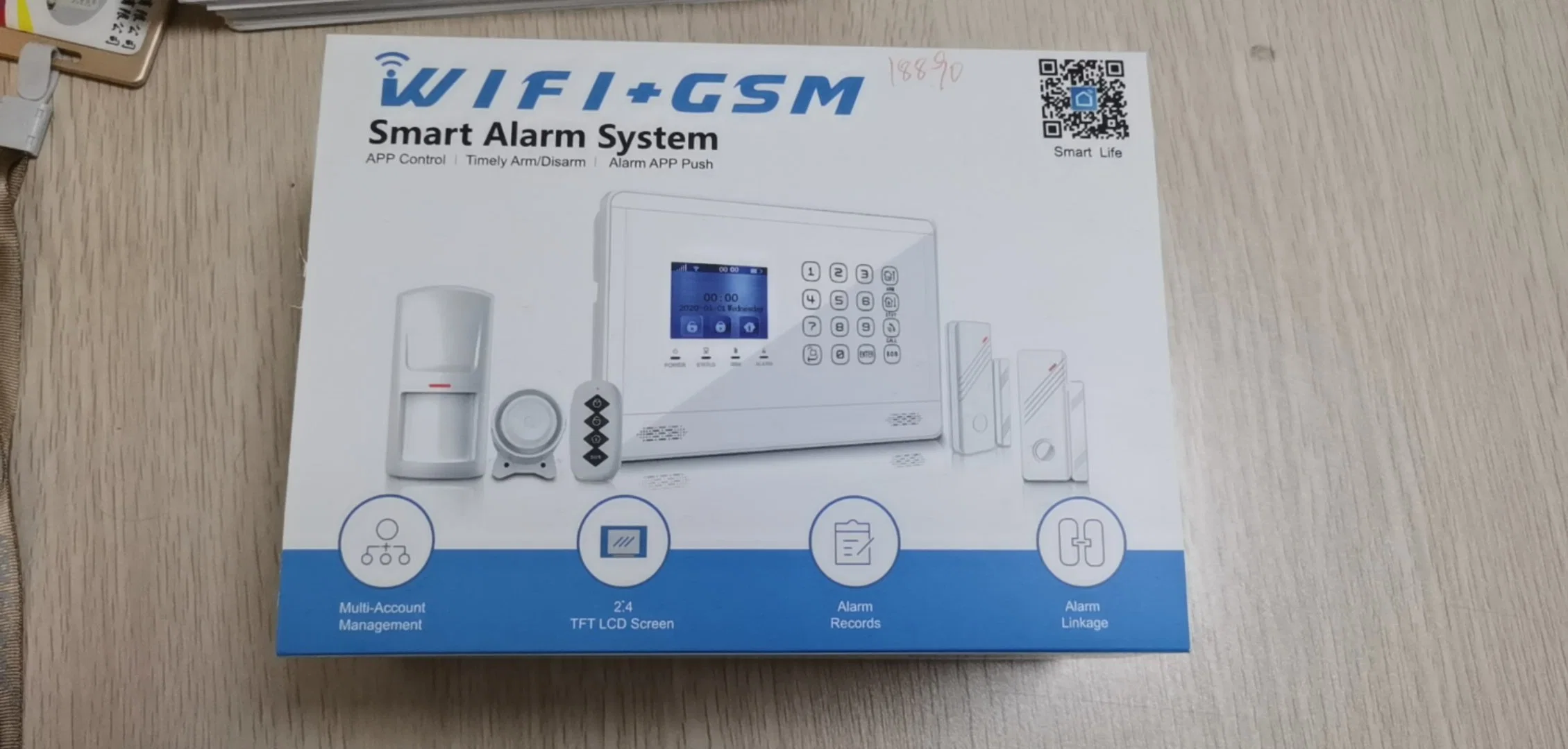 OEM ODM GSM 4G WiFi Security Alarm System with Smoke Fire Gas Door Motion Alarm for Smart Home Safe