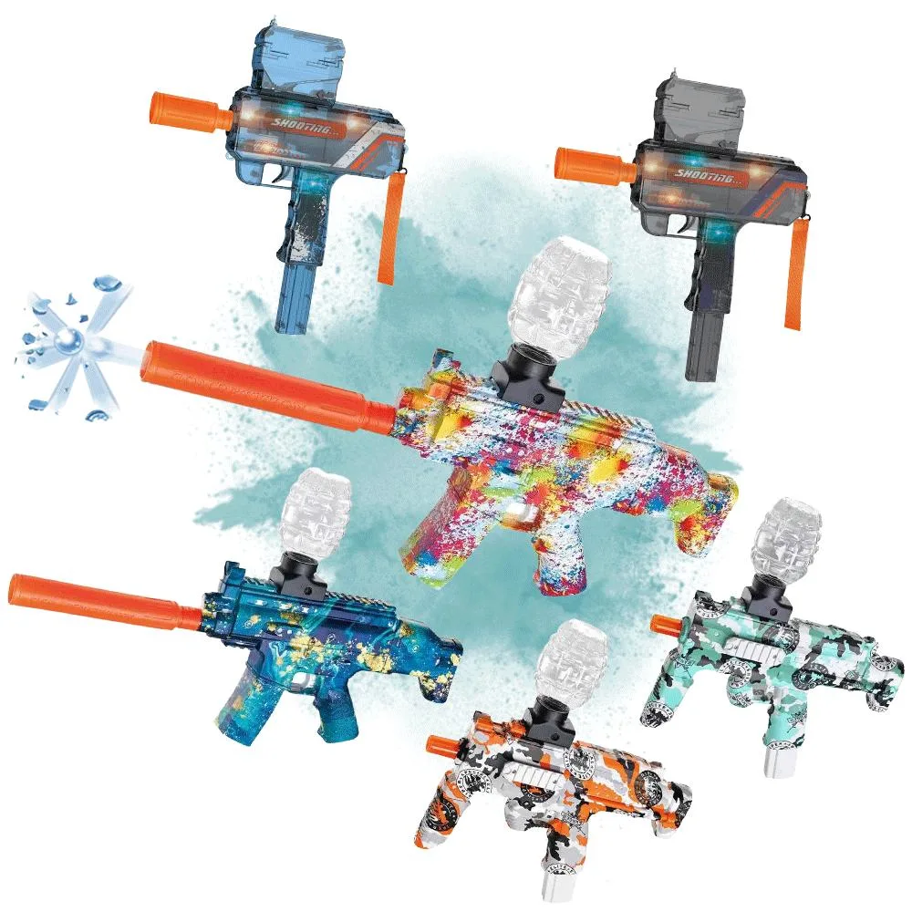 Fully Automatic Gel Water Gun Pistol Ak47 Uzi M416 Splatter Ball Blasters Shooting Guns Water Bullets Gun Toys Outdoors for Boys