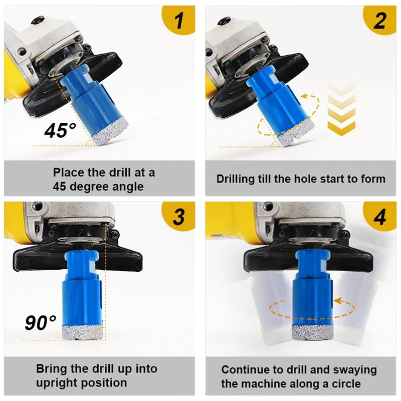 Diamond Hole Saw Od6-180mm M14 Connection Vacuum Brazed Diamond Drilling Core Bits for Porcelain Tile Drill Bits