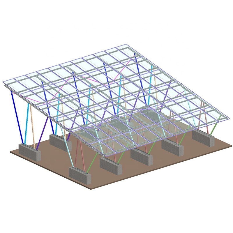 Double Side Solar Carport Aluminium Structure System