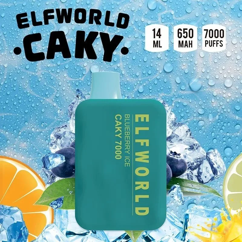 La alta calidad Elfworld Caky 7000 inhalaciones Venta caliente cigarrillos electronicos desechables Vape