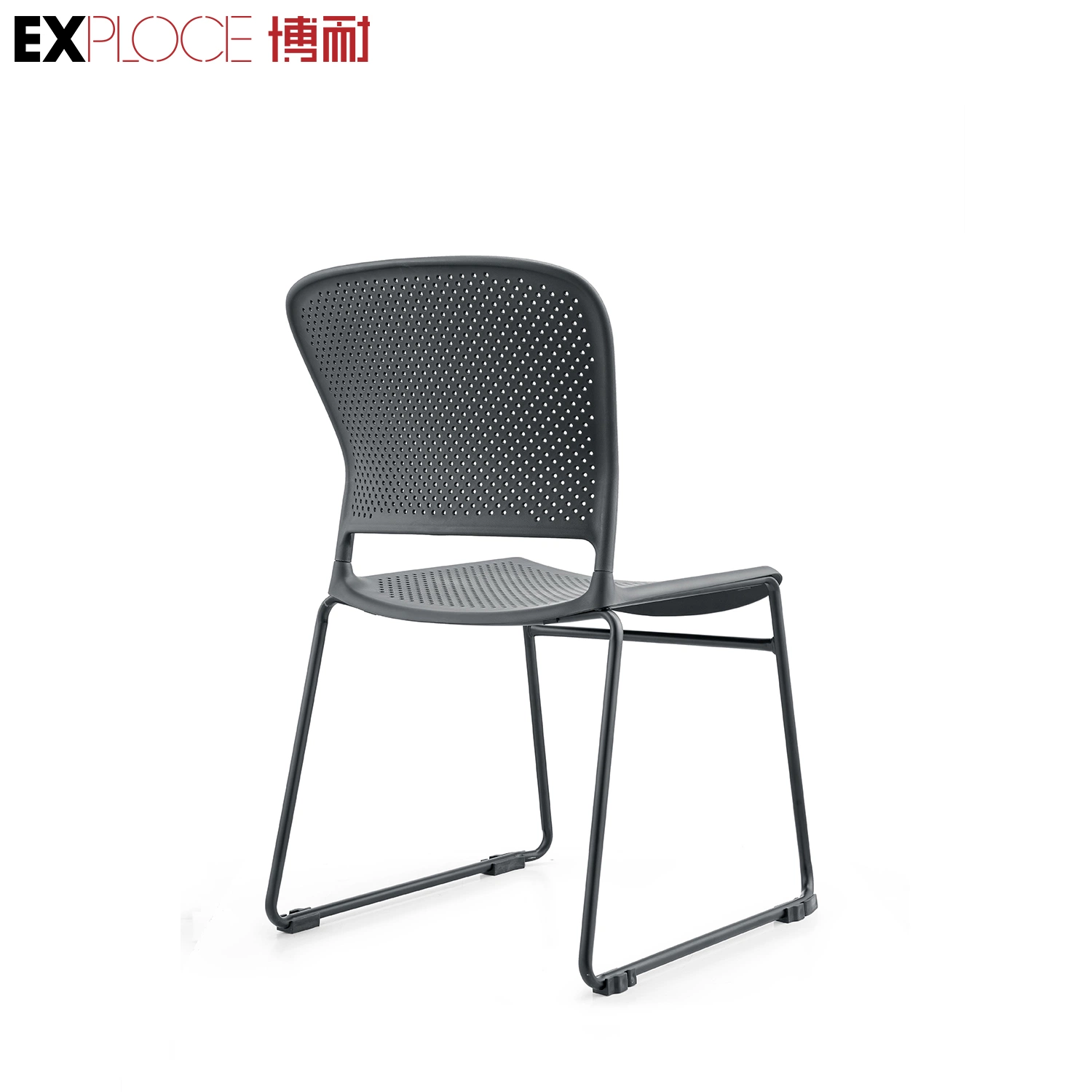 School Restaurant Plastic Dining Foldable Stackable Office Electroplated Solid Steel Leg Wholesale/Supplier Study Outdoor Lecture Chairs