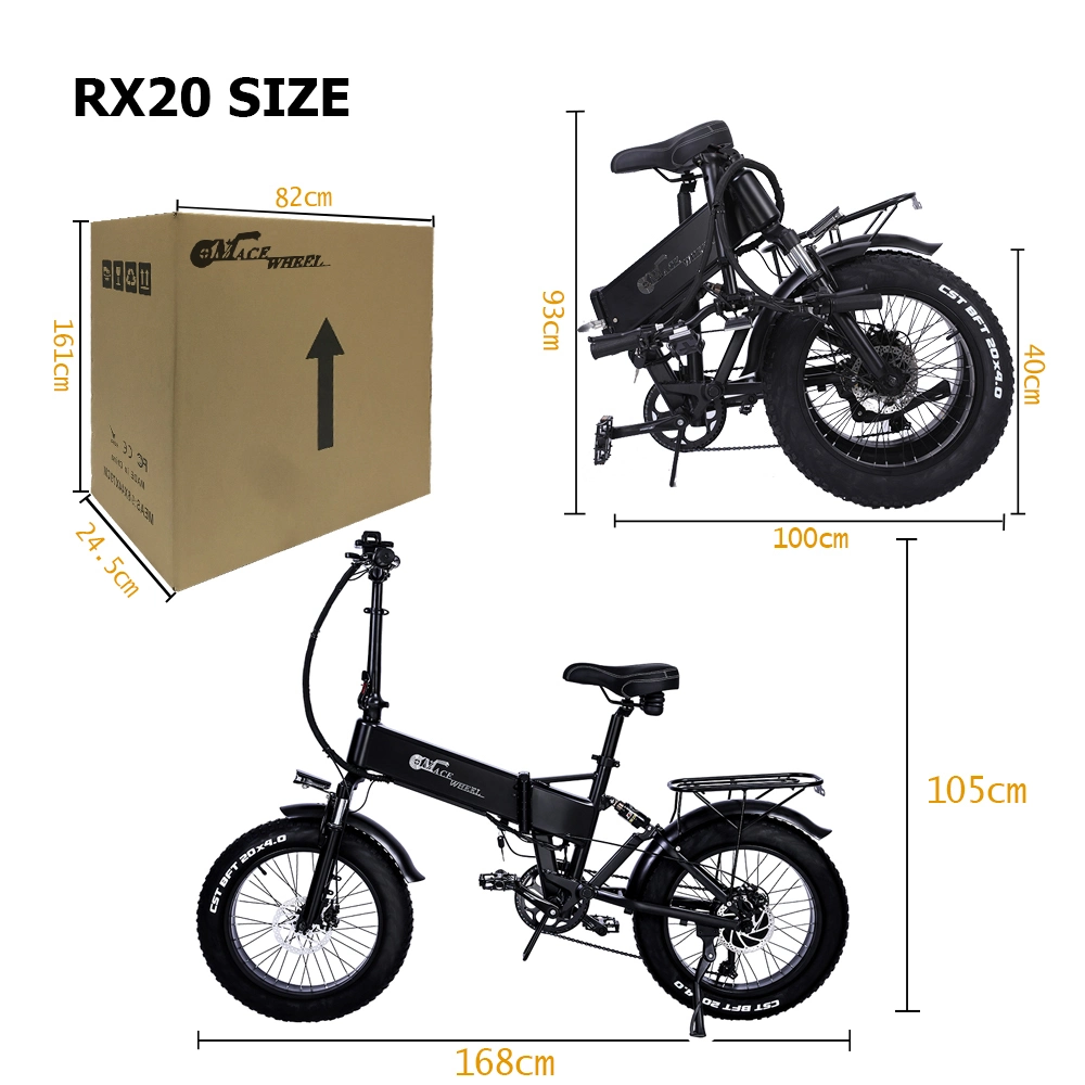 Rx20 Foldable 20inch Suspension Electric Bicycle Fat Tire Ebike MTB