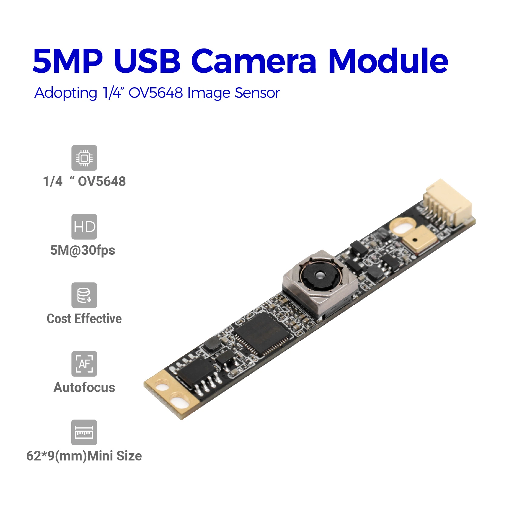 5MP 1/4" Ov5648 Auto Focus USB Camera Module for Coffee Machine