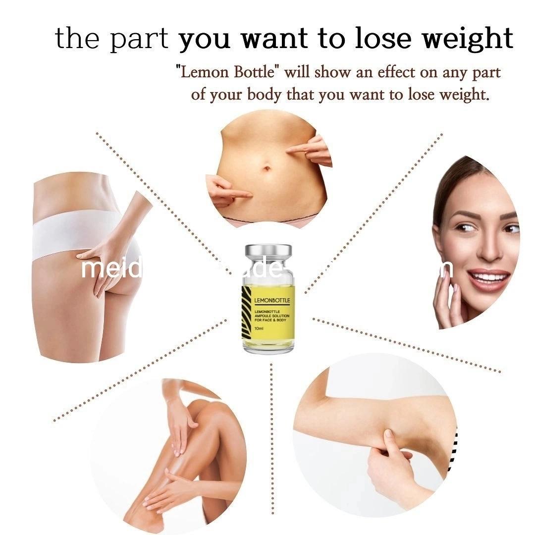 Lemonbottle Ampoule Solution 10cincelar Plus Certified Lipolysis Fat Dissolve Kabelline Belkyra Injection for Double-Chin Abdomen Flanks Thighs Arms Weight Loss