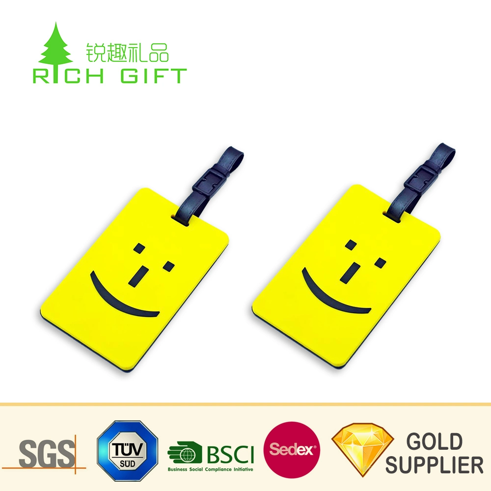 Free Samples High quality/High cost performance  Custom Logo Printed Blank Rubber ID Label Soft PVC Travel Luggage Tag