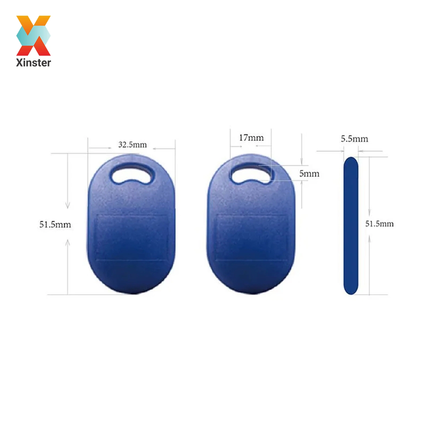 Etiqueta RFID 125kHz Etiquetas NFC Keyfob Reescritura de proximidad Tarjeta RFID Llaveros para el control de acceso