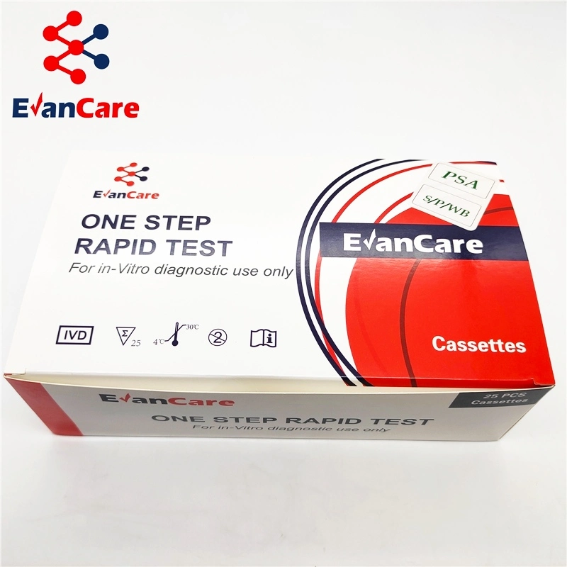 Kit de test PSA prix d'usine antigène spécifique de la prostate pour tumeur Cassette et bandelette de test PSA de diagnostic des marqueurs