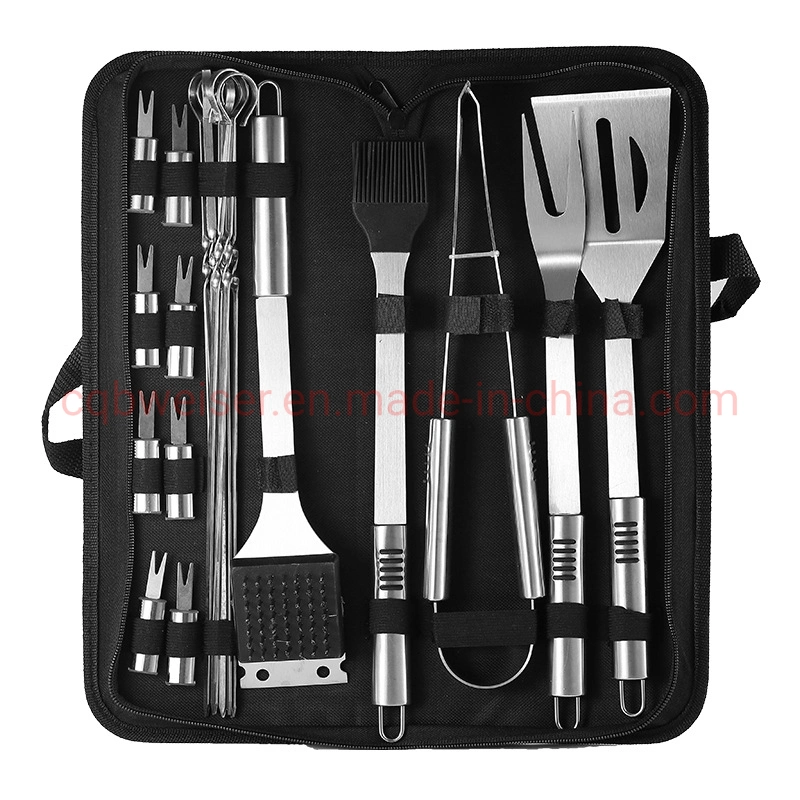 2022 Neue Outdoor Edelstahl BBQ Tools Kombination BBQ Set