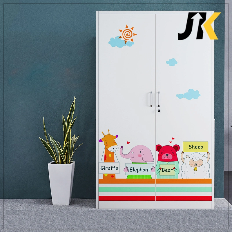 Bedroom Furniture Children&prime; S Printed Wardrobe Metallocker Kids Cabinet