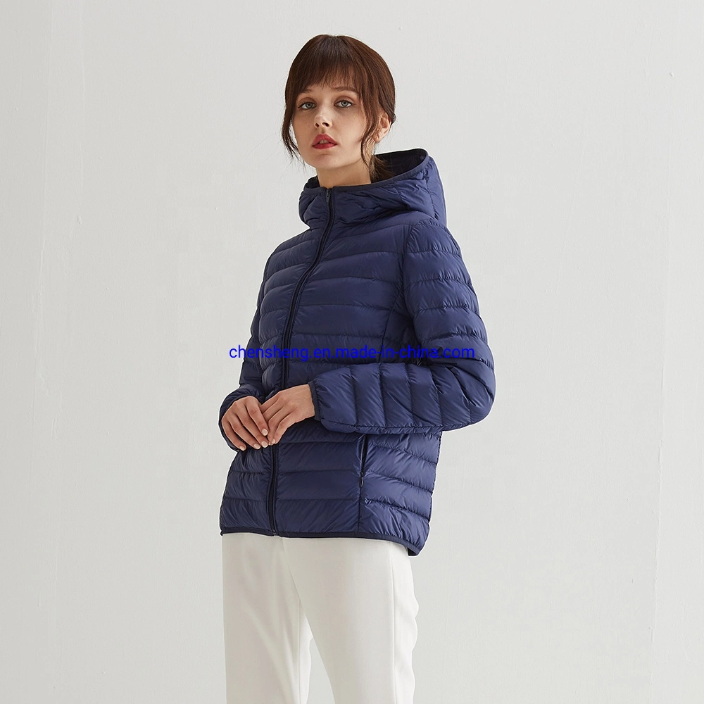 Women Down Parkas 90% White Duck Down Ultra Light Jacket Winter Outwear Hooded Coat Jacket