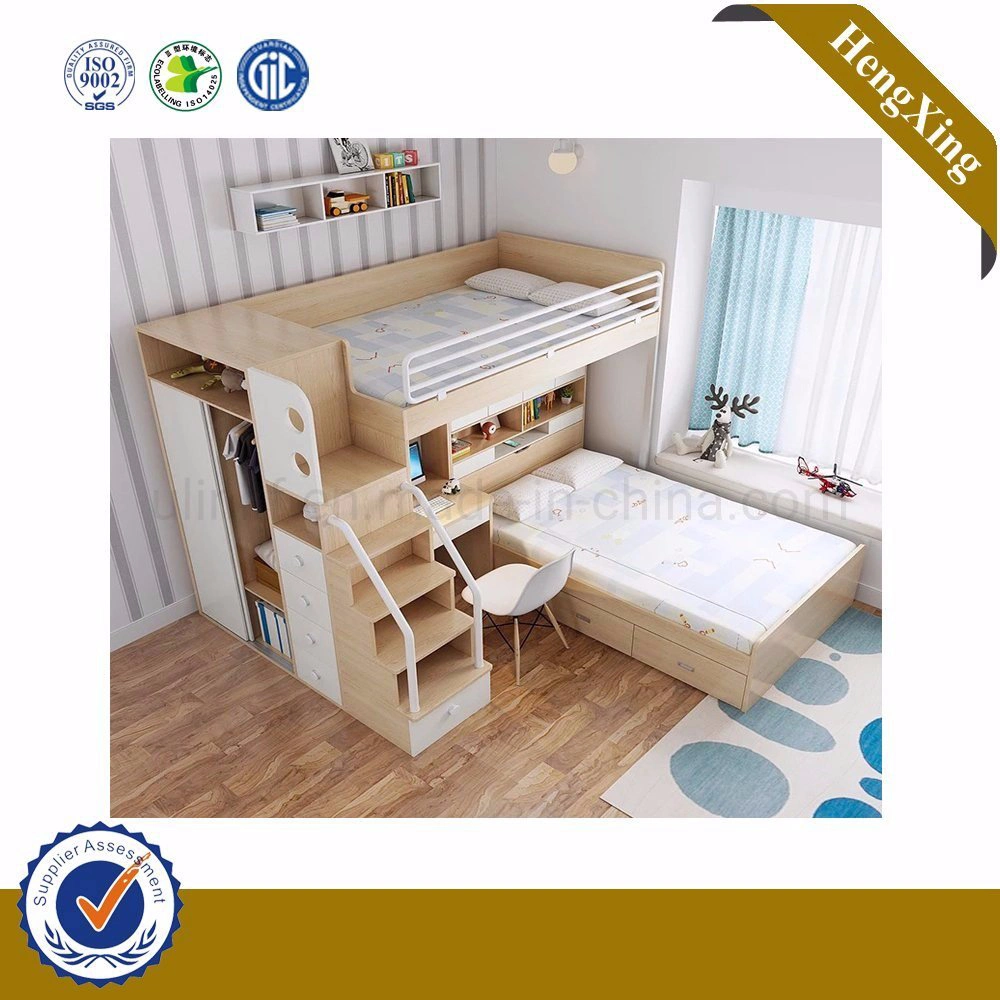 Modern MDF Home Children School Apartment Hotel Wooden Bunk Bed Bedroom Furniture Sets