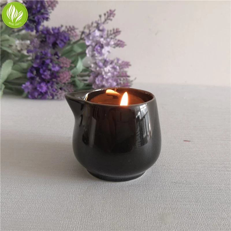 50ml Small Size Ceramic Massage Candle Jar with Spout