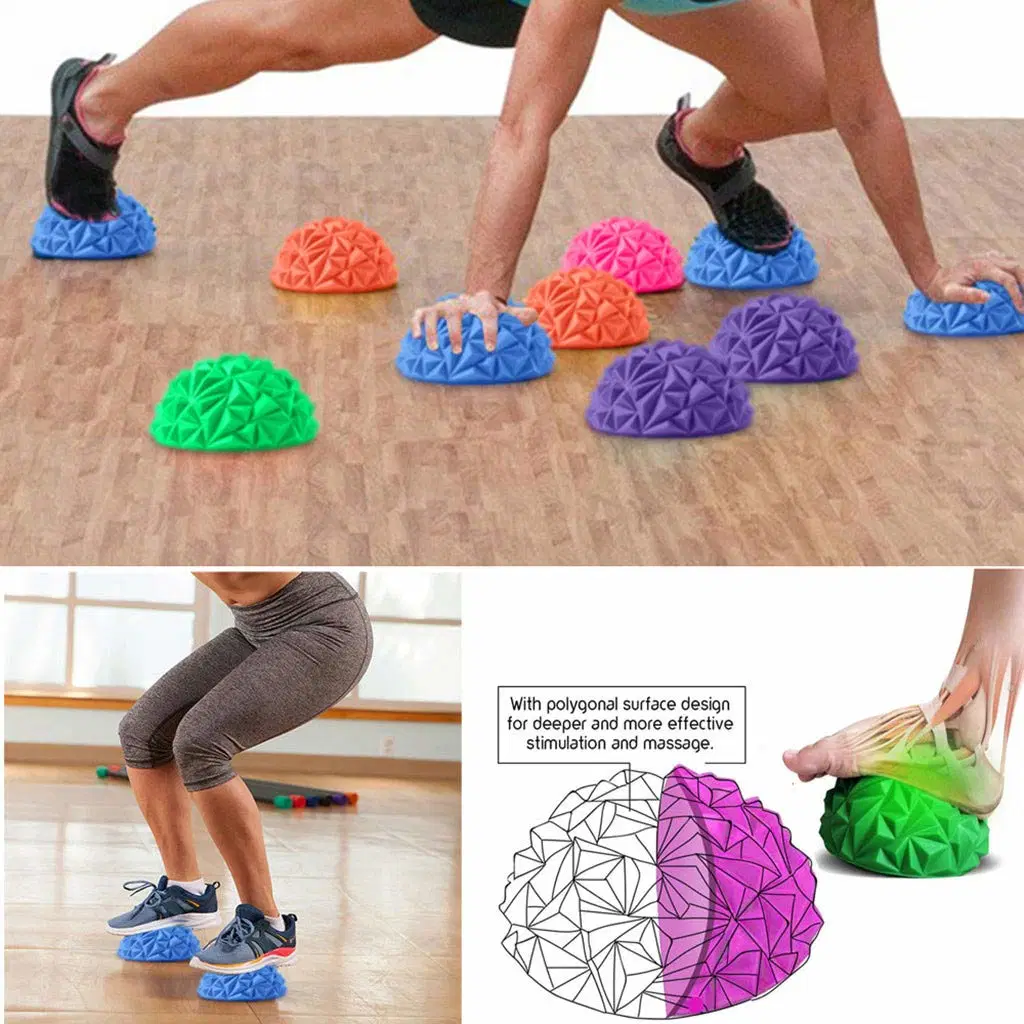 Massage Ball Balancing Pods Polygonal Design Halbrund Yoga Balance Massageball für Kinder und Erwachsene Fitness Fitness Fitness Gym Pods Esg13024