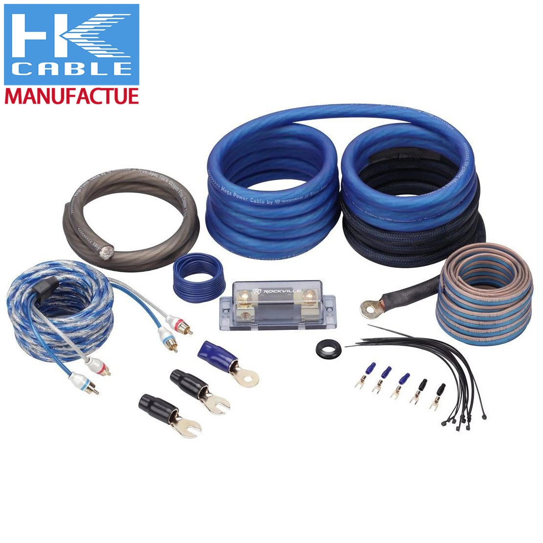 4 Gauge Amplifier Installation Wiring Kit Car Speaker Woofer Cables Car Power Amplifier Audio Line Power Line