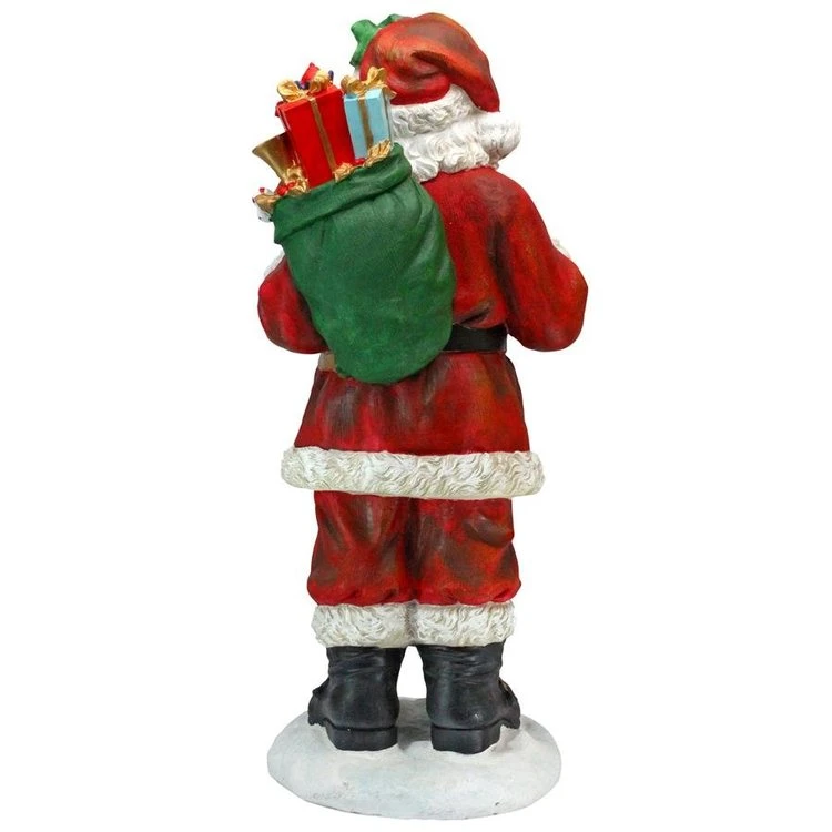 Custom Hot Sales Resin Crafts Santa Claus Holiday Statue Home Decor Figure