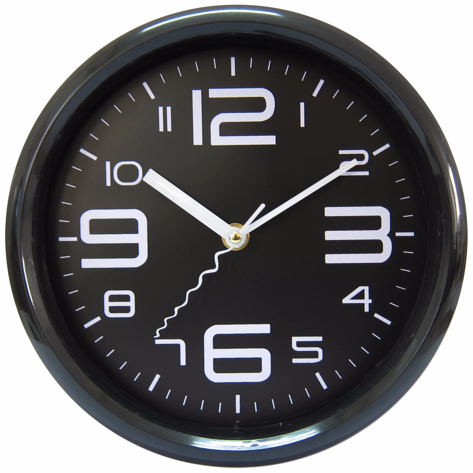 Relógio de Parede Analógico Preto de 9 polegadas para Presente Promocional