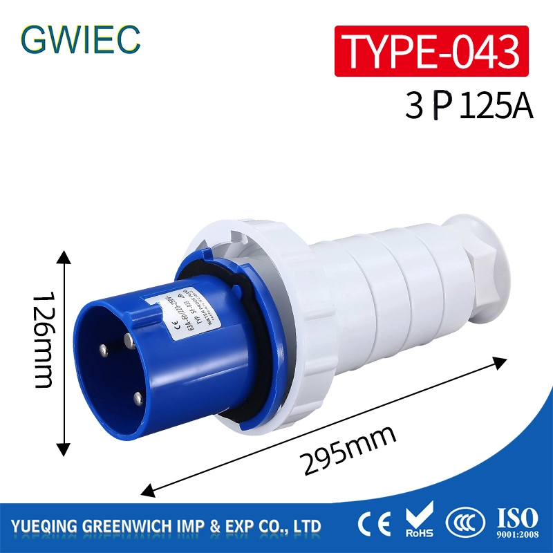 230V eléctricos industriais Gwiec plugue fêmea Macho 32AMP soquete com preço baixo