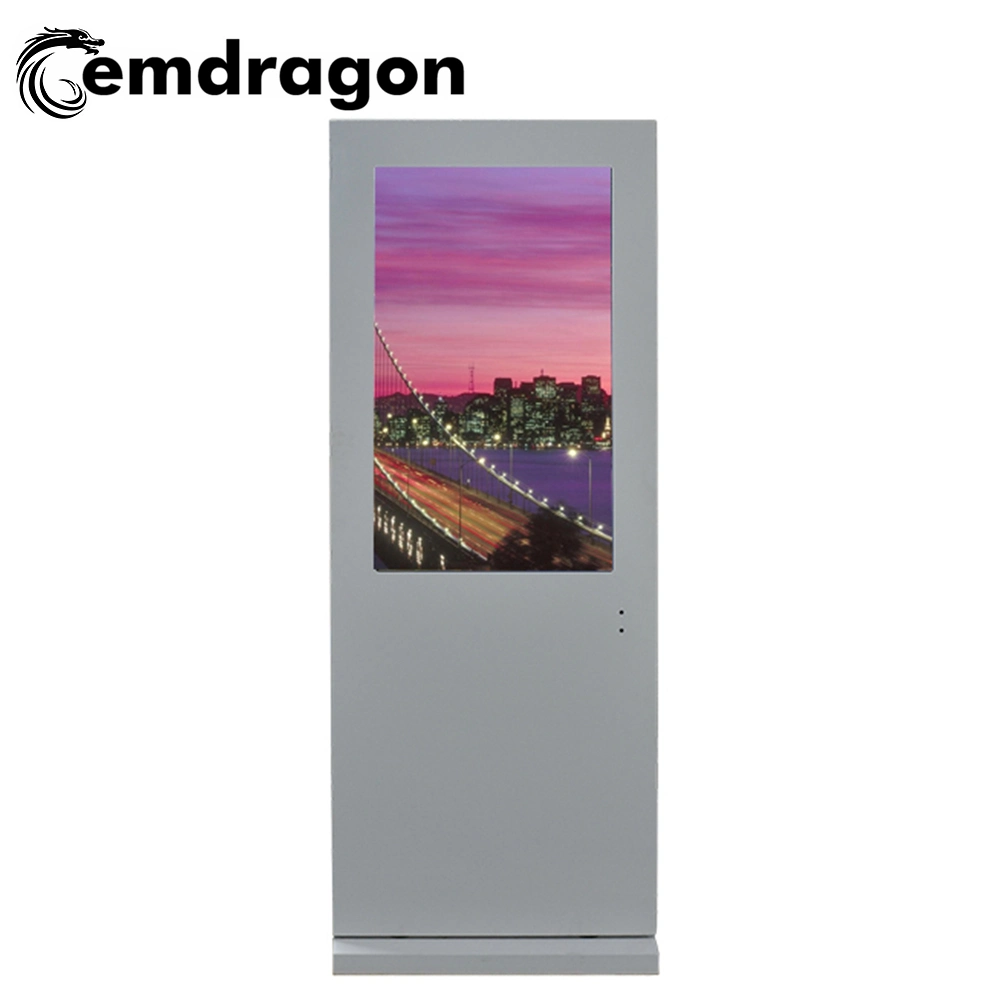 Advertising Media TV 43 Inch Air-Cooled Vertical Screen Floor Outdoor Advertising Machine LED Digital Signage Advertising Equipment LCD Video Wall