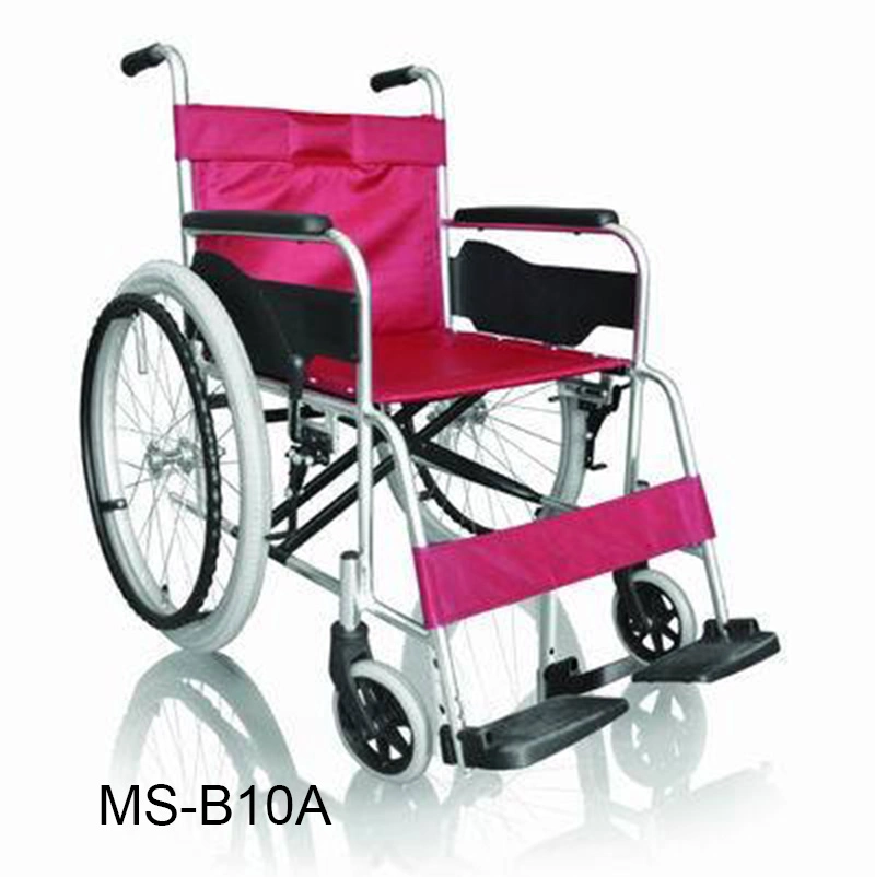 (MS-120A) Aluminum Lightweight Manual Transport Power Folding Wheel Chair