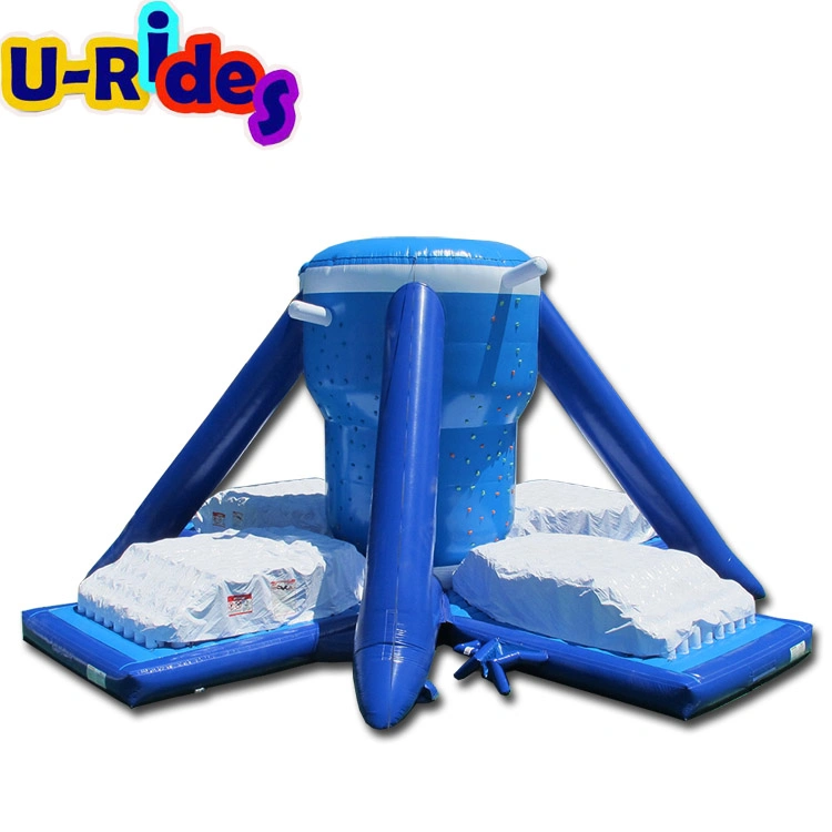 Giant Inflatable Free Klimb Inflatable climbing wall with inflatable air mat