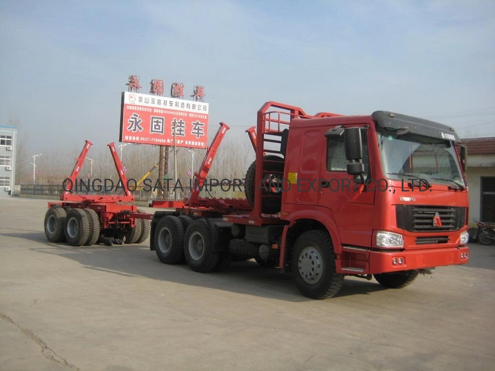 Long-Log Transportation of Road Log Truck Hauling Timber Truck