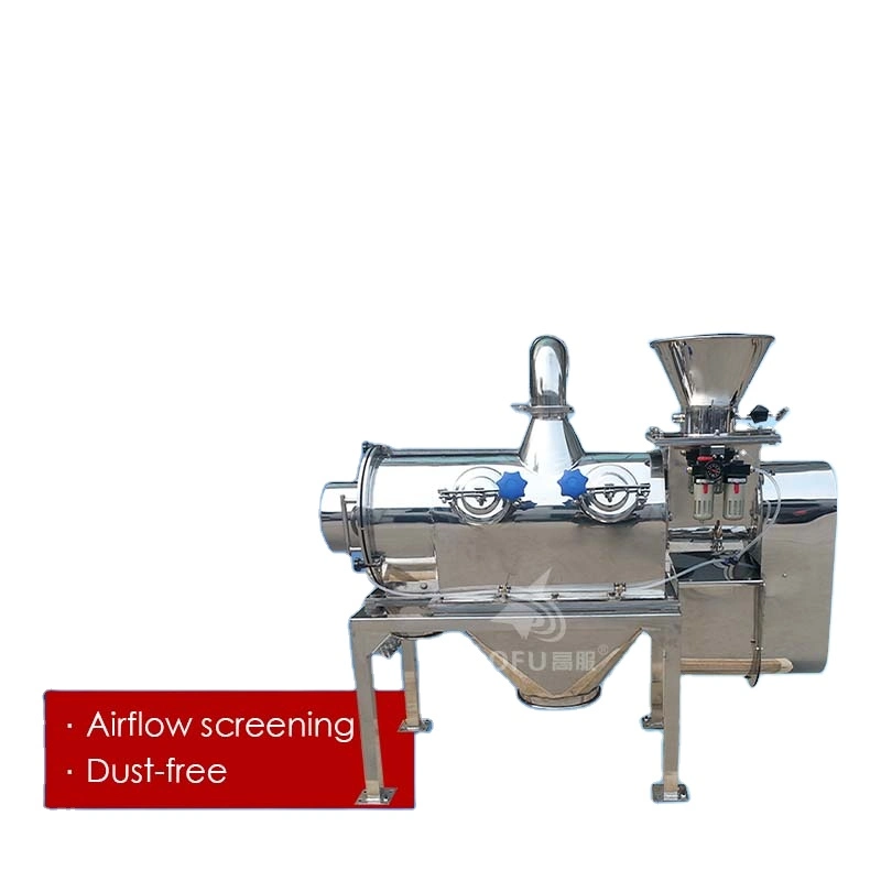 Industrial Vibrating Screen Flour Sieve Centrifugal Airflow Sieving Vibration Sifter Machine