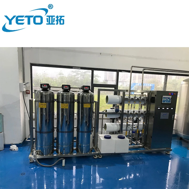 1000L/H Fiberglass Cosmetic Food Pharmaceutical Industry RO Water Treatment Plant Mineral Pure Water Filtering Reverse Osmosis System