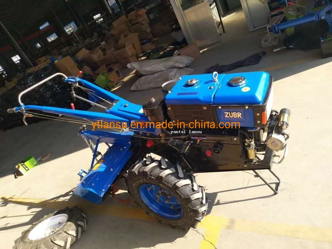 China Sifang Dongfeng 8HP 10HP 12HP 15HP 16HP 18HP 20HP Cultivators Hand Push Diesel Powered Power Tiller Walk Behind Two Wheels Walking Tractor Price