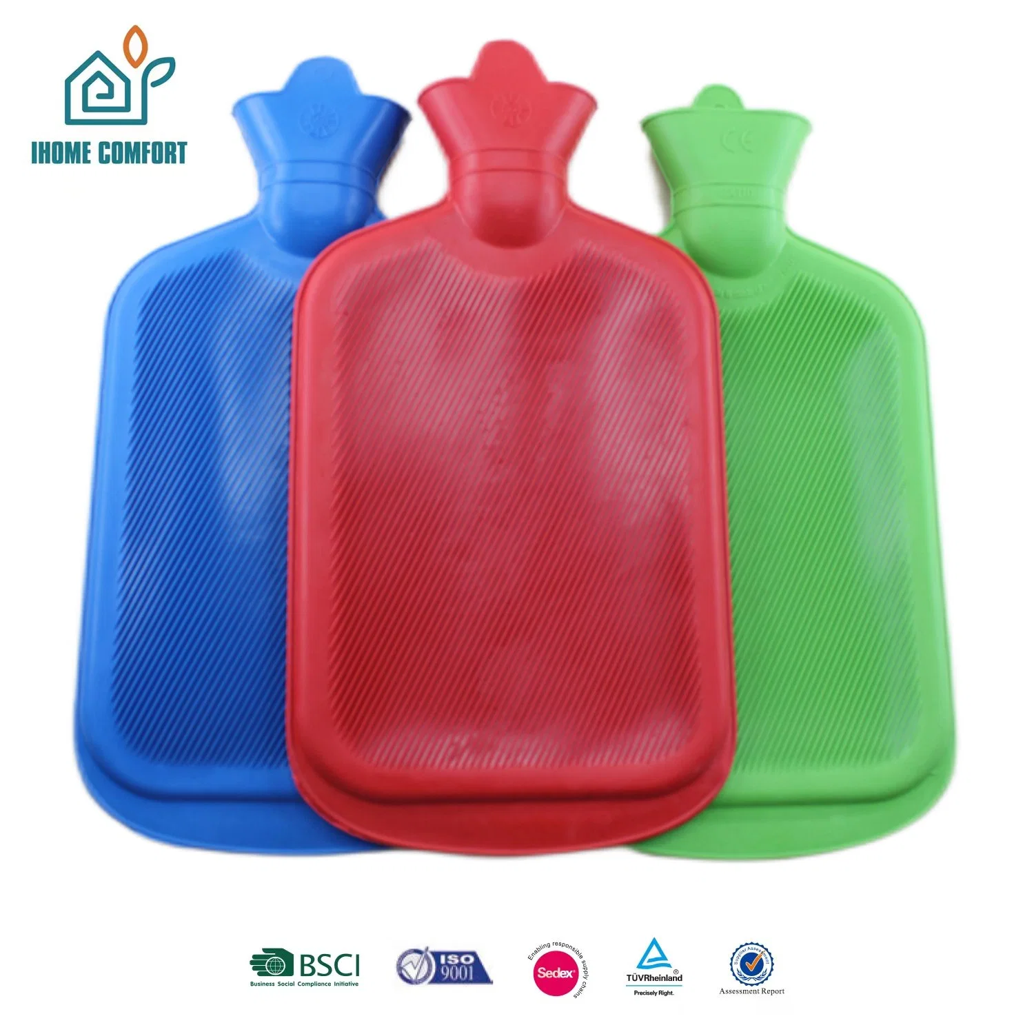Gummi Klassische Heißwasserflasche Verdickt Tragbare Wasser Gefüllt Explosionsgeschützt Täglich Produkt Verwenden