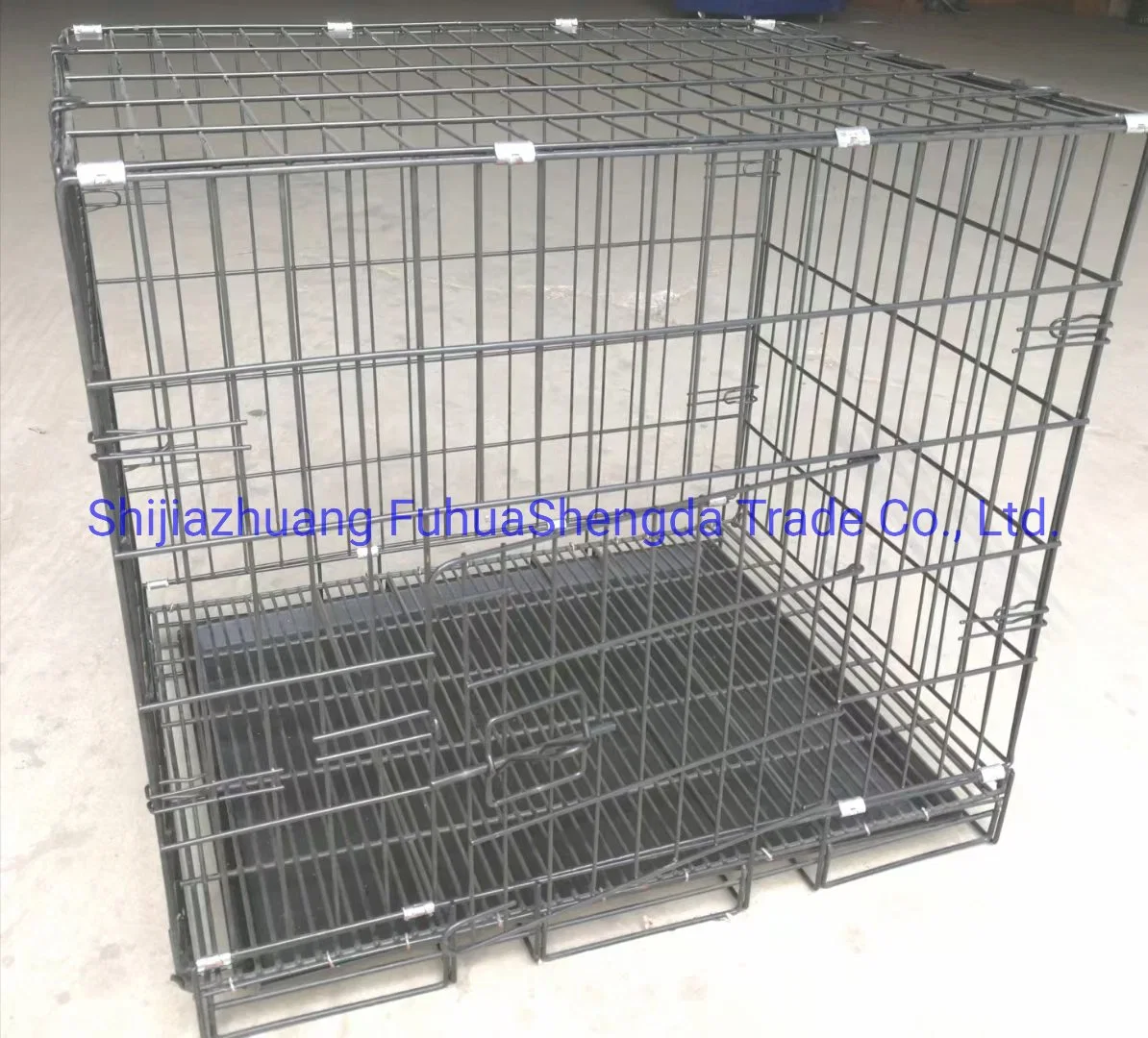 Stackable Stainless Steel Pet Dog, Crate Foldable Dog Cage