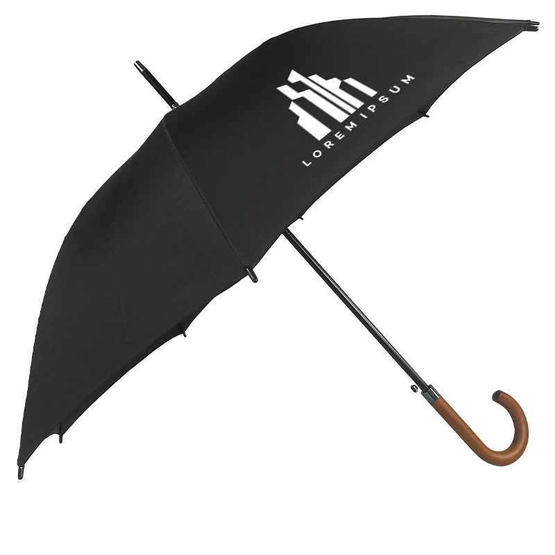 Straight Umbrella with Wooden Handle