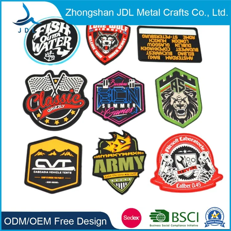 Garment Accessories Customized PVC Patches 3D Silicone Rubber Label