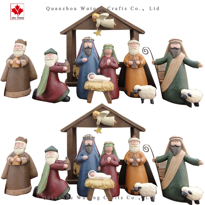 Cheap Christmas Decoration Resin Nativity Set