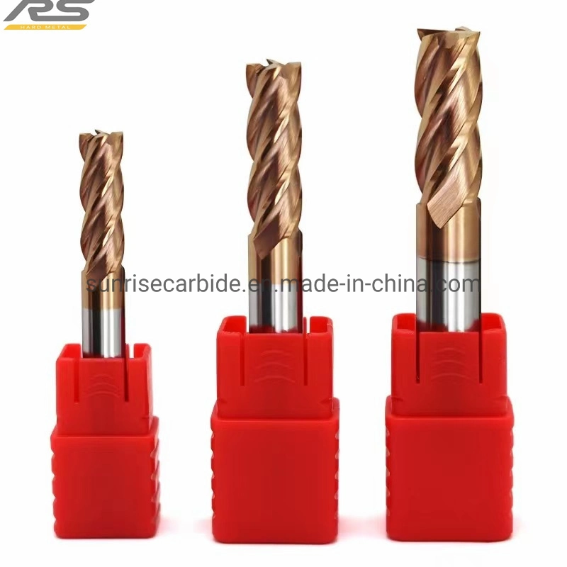 HRC45 Carbide 4 Flute Standard Length Carbide Milling Cutter