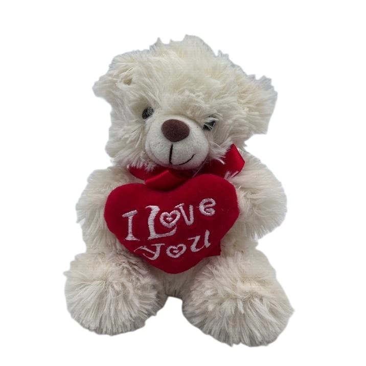 Gros nounours en peluche douce pour enfant personnalisé avec un animal en peluche / jouet en peluche avec une poupée haut de gamme mignonne Teddy Bear avec un cœur rouge d'amour.