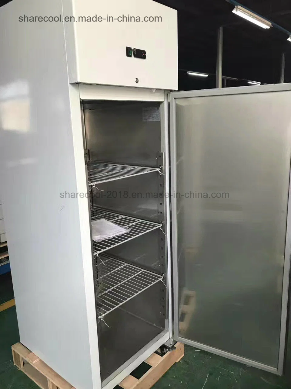 aço inoxidável Auto-Defrost cozinha industrial frigorífico vertical do chiller