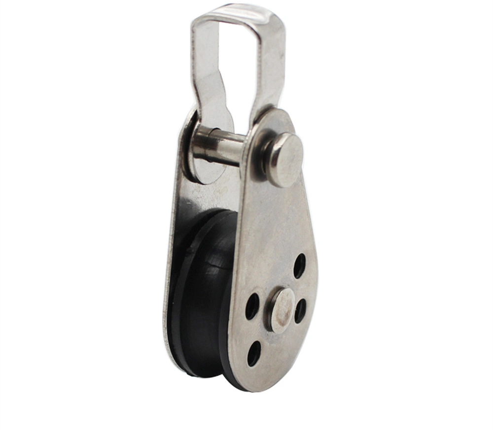 Sailboats Yachts Ships Stainless Steel Nylon Pulley Double Sheave Nylon Swivel Pulley