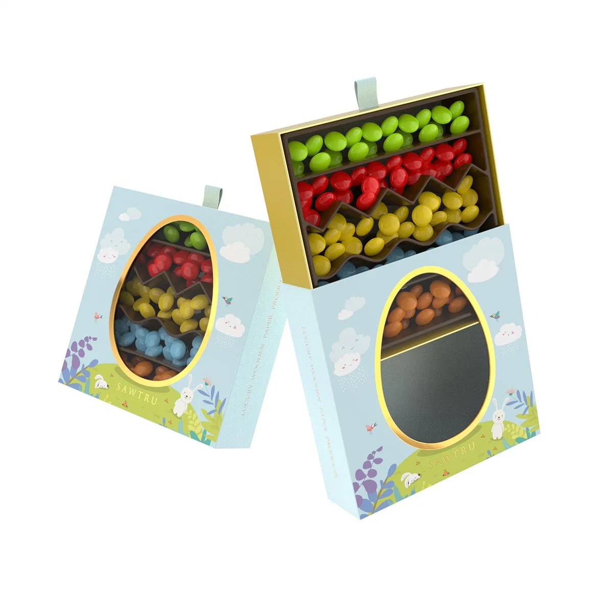 Easter Egg Shape Makeup Brush Vanity Hard Box Packaging Cute Packaging Box Mystery Gift Box