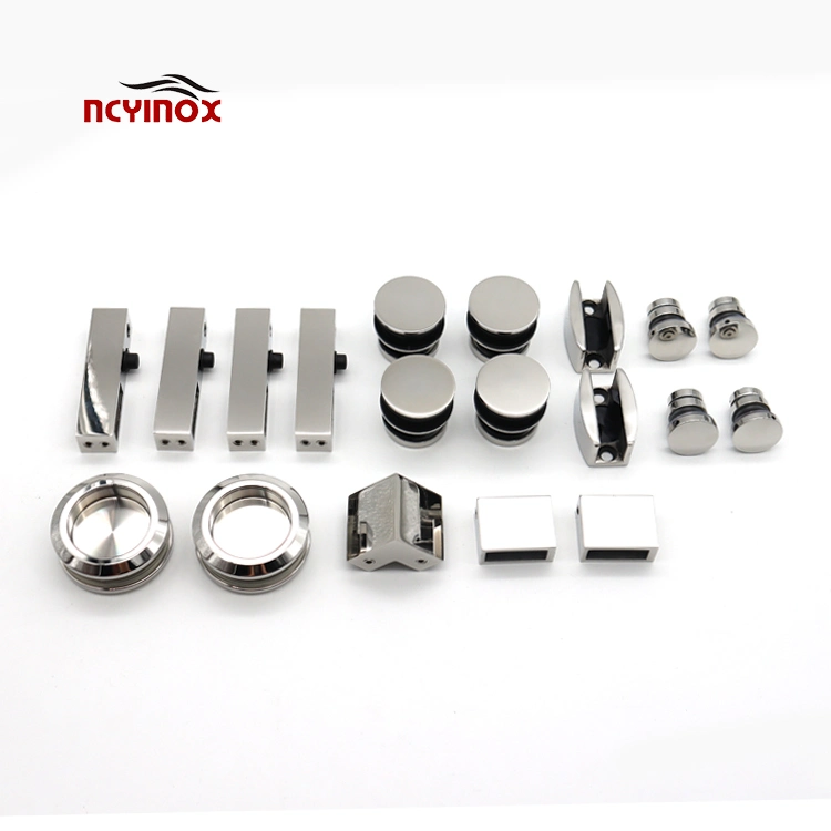 Decorative Sliding-Rolling Door Hardware Kit for Double Glass Doors