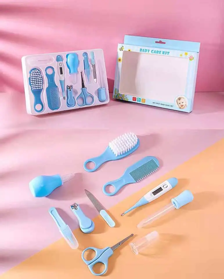 Wholesale portable Newborn Safety Care Set bébé ongles Trimmer Santé Kit de soin pour bébé, coffret cadeau, 10 PIÈCES